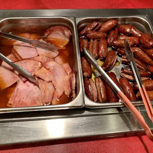 Ham, sausages..