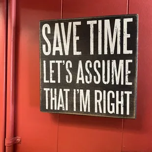 Cute sign near checkout