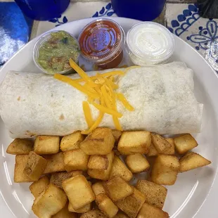 Breakfast burrito with sausage