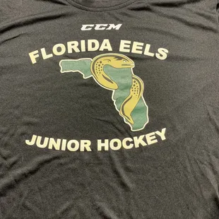 florida eels junior hockey t - shirt