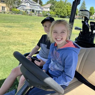 Out for the back 9 after school!