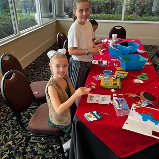 Every event has a kids craft table that they seriously love