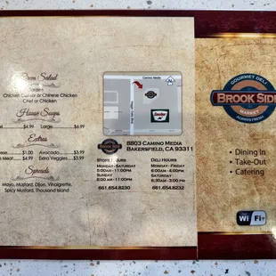 the menu