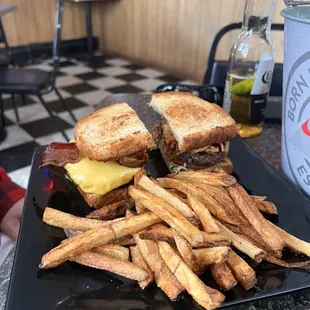 Brookside Burger with hand cut fries