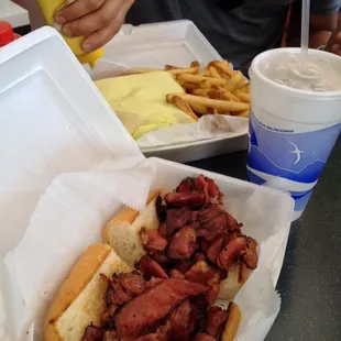 Pastrami sandwich &amp; bleu cheeseburger... So good!