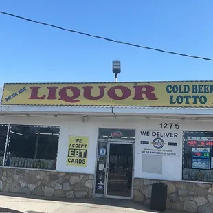 liquor store front