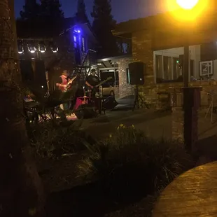 Cover band on a nice summer night
