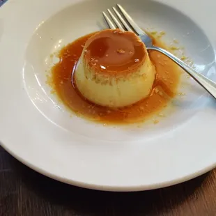 Flan ( ordered the special, but the server delivered the regular, without ice cream )