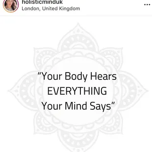 Speak Lovely Thoughts.