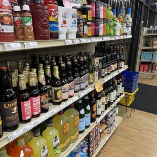 a variety of beverages