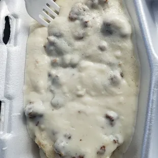 Small order of #BiscuitsAndGravy #yum #ReviewsByRL