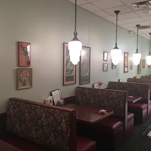booths and tables in a restaurant