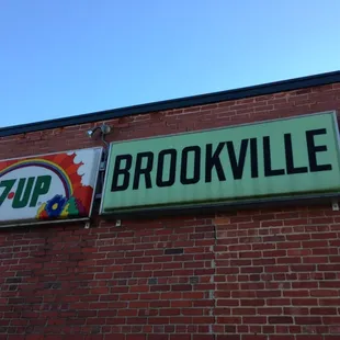 the sign for the store