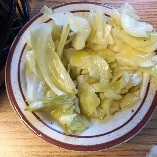 Sautéed cabbage.