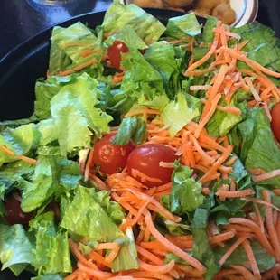 Fresh salad and okra.