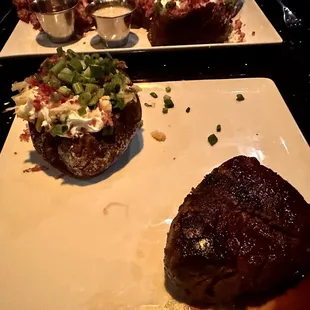 Steak and loaded potato