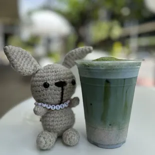 Rainbow latte matcha