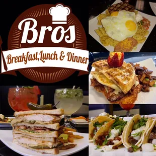 Jalapeño chicken sandwich
Chilaquiles 
Chicken waffle sandwich 
Street tacos