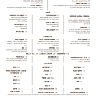 Our Menu!