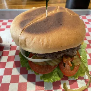 Angus burger.