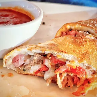 a sandwich cut in half