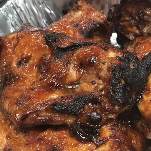 BBQ chicken with our yummy peach bbq sauce