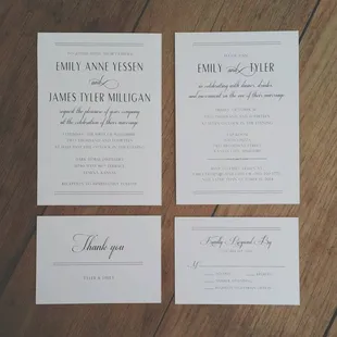 Classic Regal Wedding Invitations by Brossie Belle