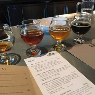 Tasting of all four of the barrel aged beer