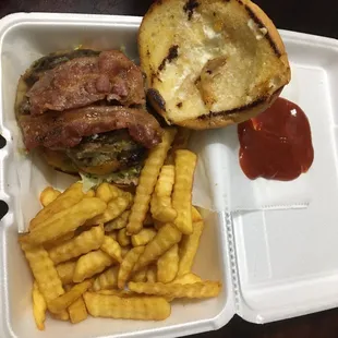 The most expensive burger on the menu and it was missing toppings