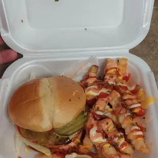 the inside of a styrofoam container