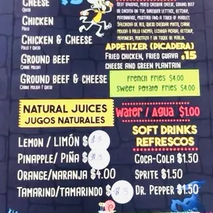 Menu side 1 apps and sides