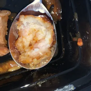 a spoon full of food