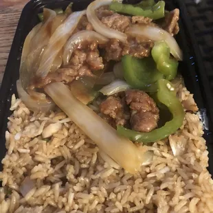 Pepper steak combo