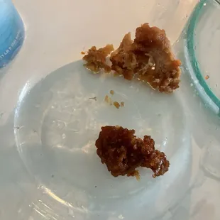 Spit out chicken.