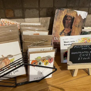 Greeting cards.