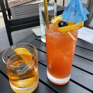 Old Fashioned (smooth, good) &amp; Carnivale (sweet, fruity, yum)