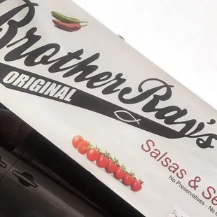 a truck with a sign on it