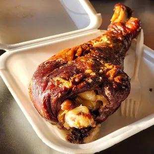 Smoked Turkey Leg (I asked for sauce on the side)