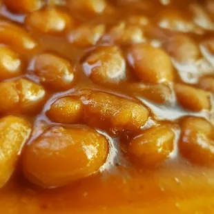a closeup of the beans