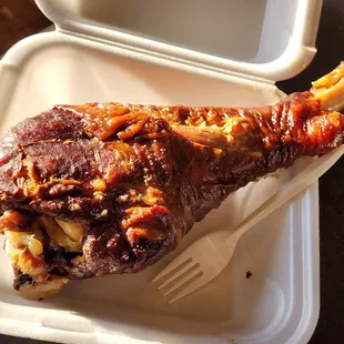 Smoked Turkey Leg (I asked for sauce on the side)