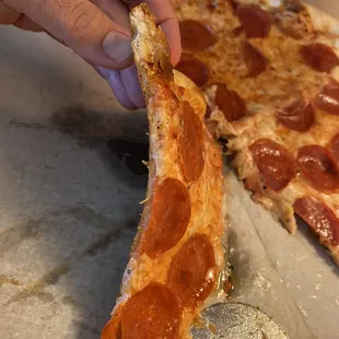 Nice, crispy crust (medium thickness)