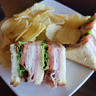 Club Sandwich their housemade bread. This is half of it because my husband and I split it.