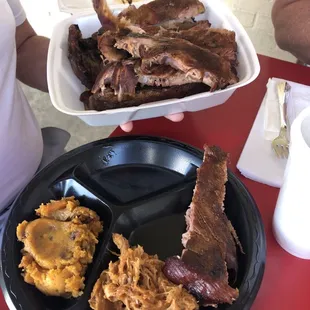 Ribs and pulled pork