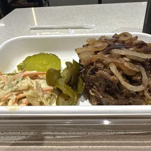 Brisket and slaw