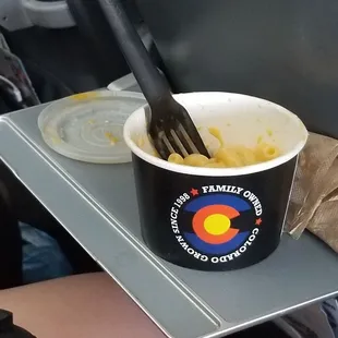 Surprise the kids with a side of mac and cheese for the plane ride.