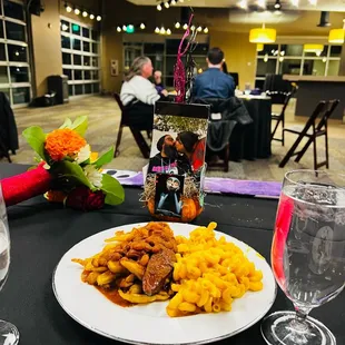 a plate of food on a table