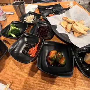 a variety of asian dishes