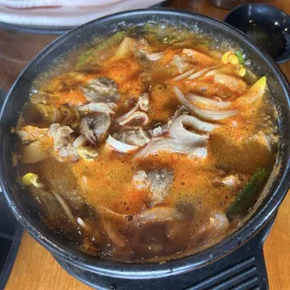 Spicy Beef with Korean Cabbage Soup