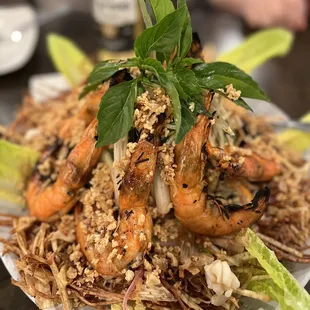 Young Lotus Shoot Salad with Shrimp and Pork