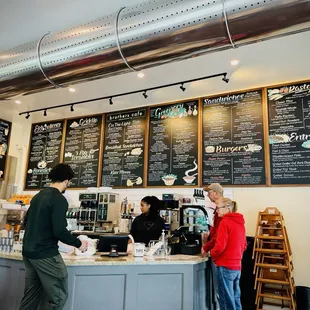 customers at the counter